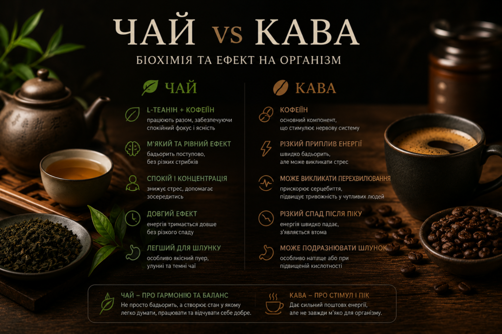Чому чай бадьорить і чим він відрізняється від кави