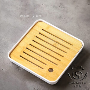 Чабань бамбукова біла чайний столик 198 х 198