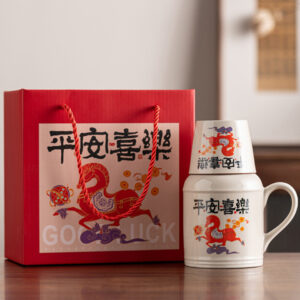 Подарунковий чайний набір Керамічний теплий чайник 3 предмети