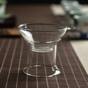 Скляне чайне ситечко з підставкою “Кришталева хвиля”